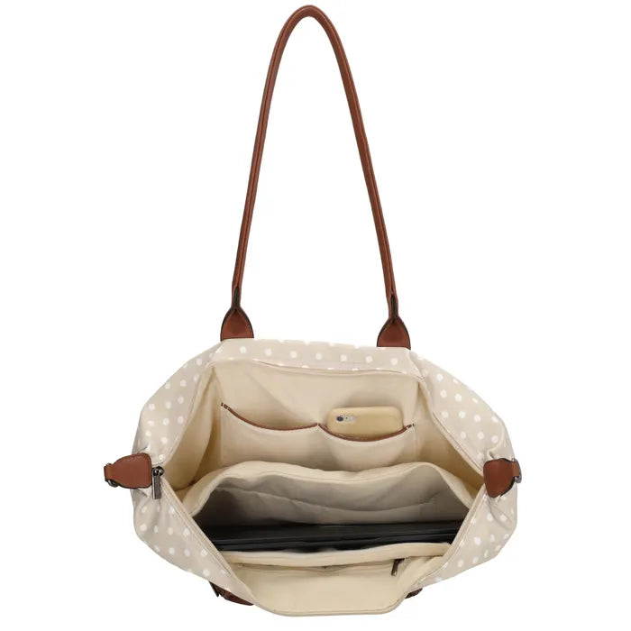 Charm London Buckingham Tas - Polka Dot Beige