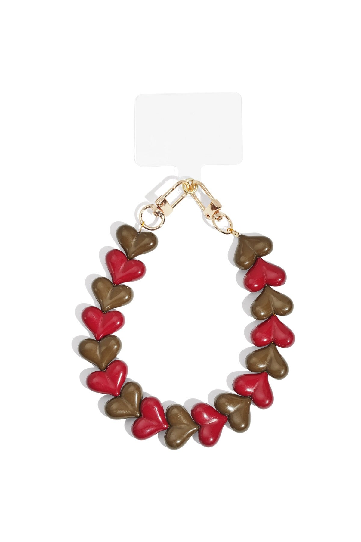 PRE-ORDER | Telefoonkoord Lovely - Koffie Bruin Rood