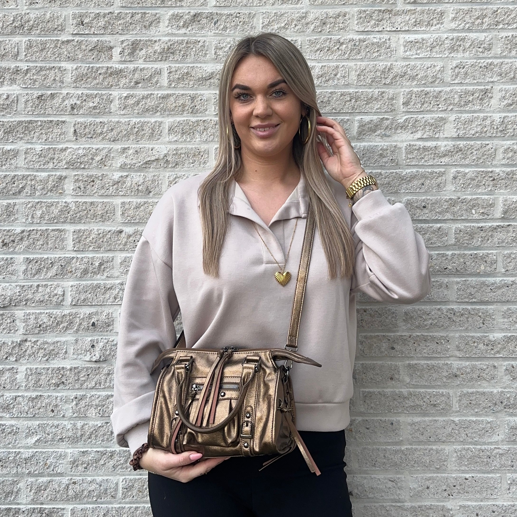 Liv Glowy Medium Tas - Metallic Bronze