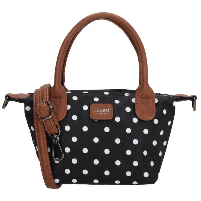 Charm London Small Tas - Polka Dot Zwart