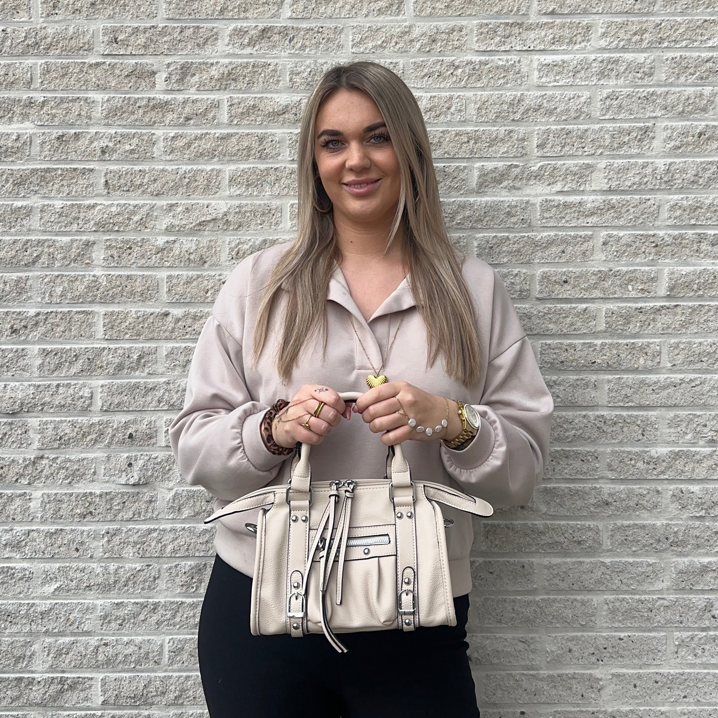 Liv Glowy Medium Tas - Beige