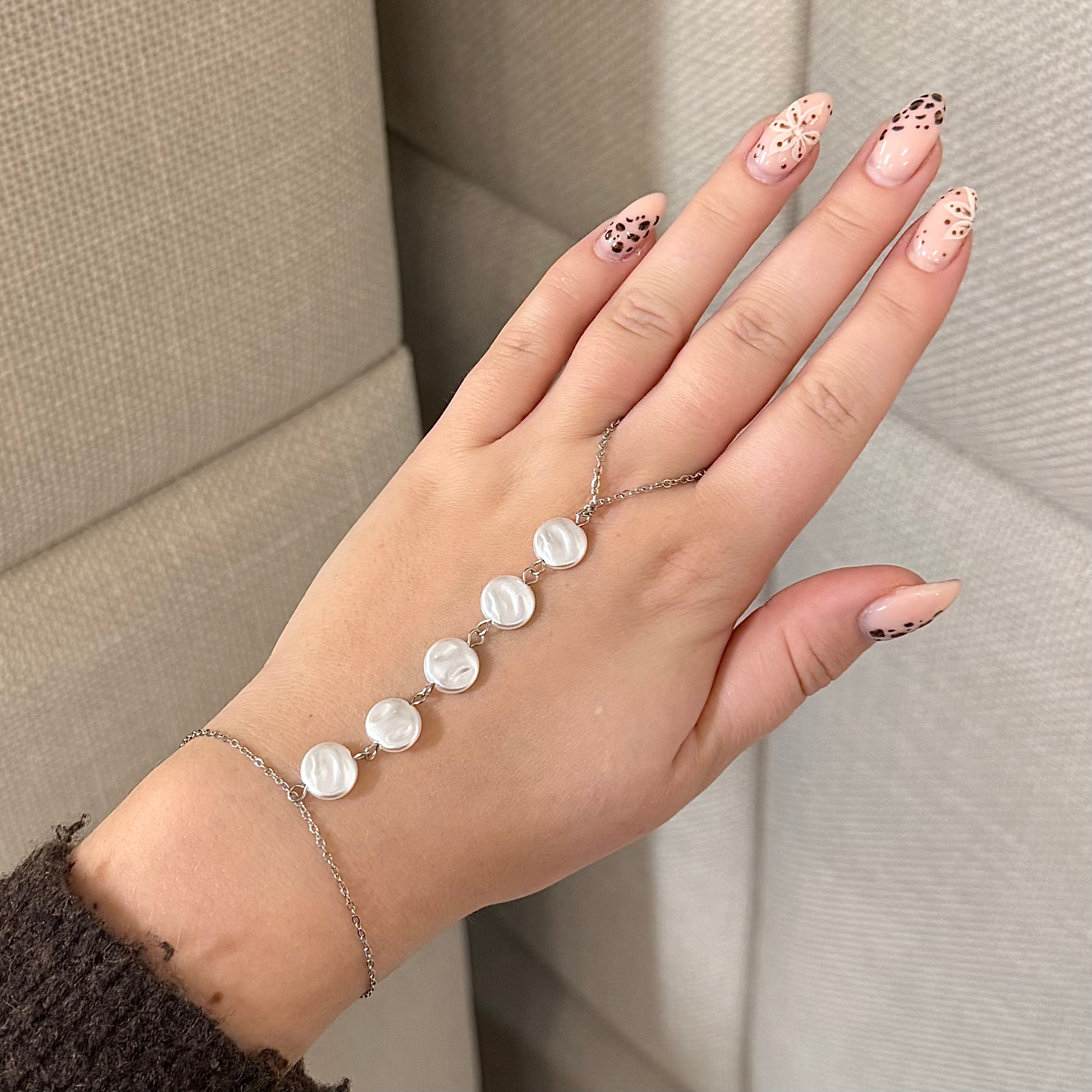 Handchain Coin Parels - Silver