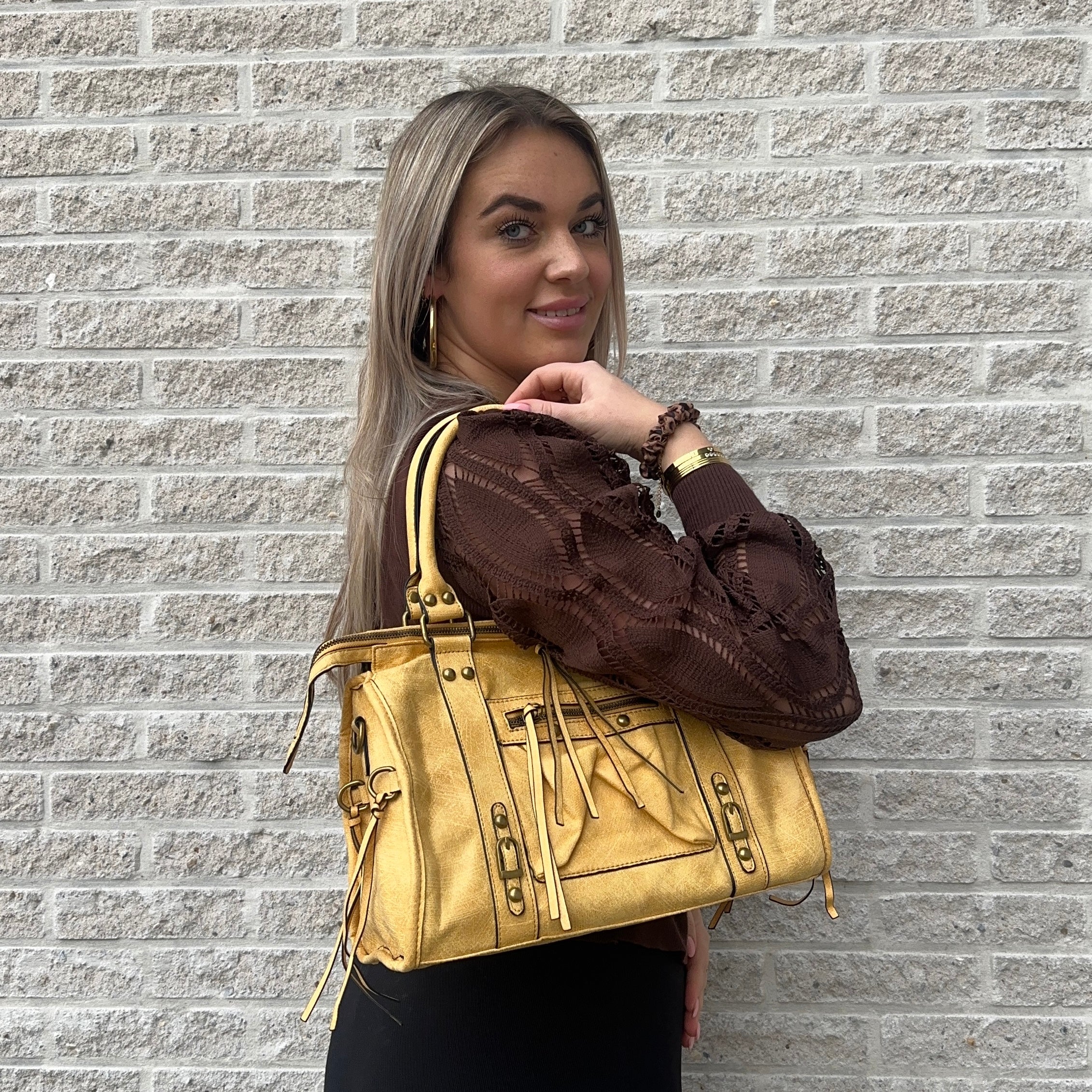 Liv Blossom Large Tas - Geel
