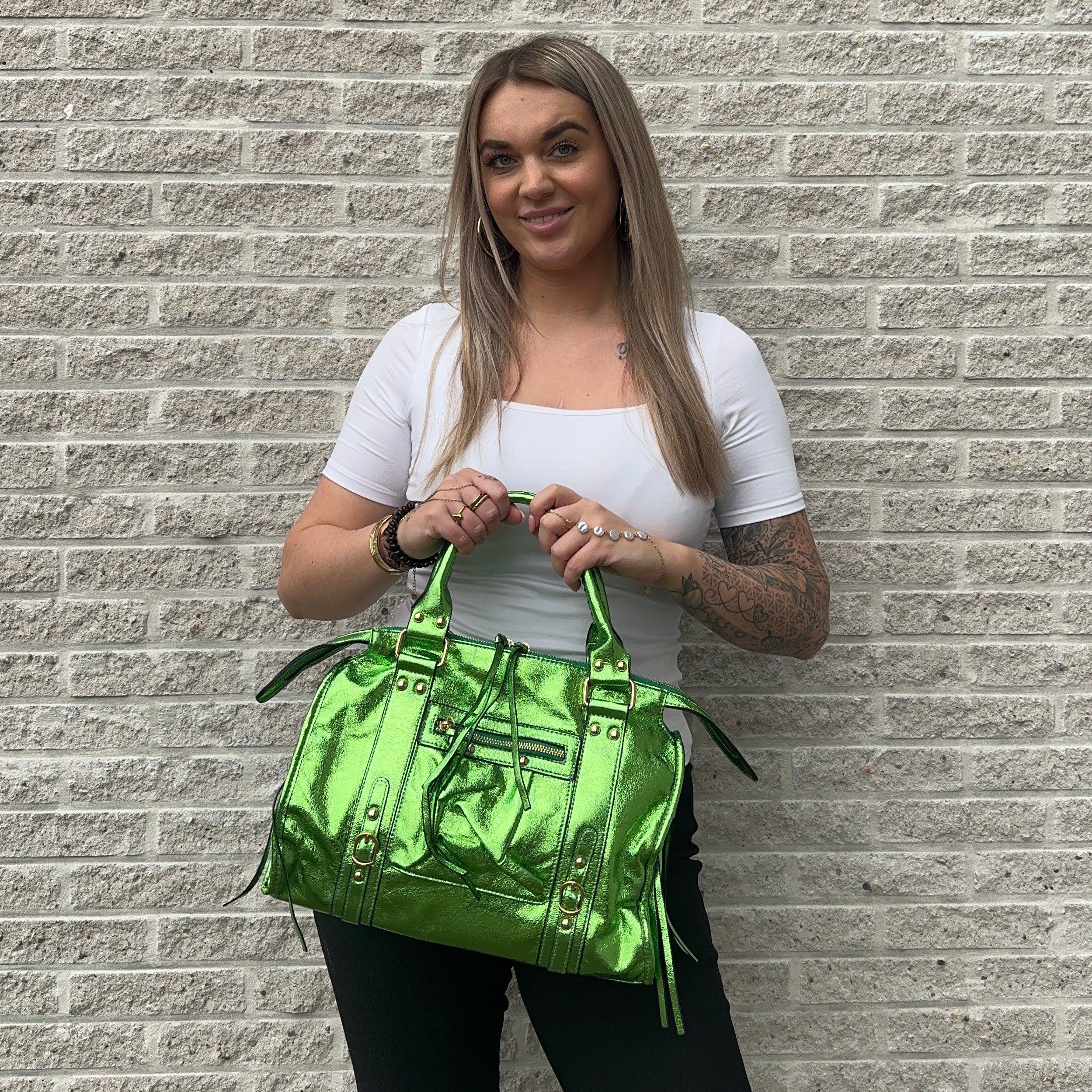 Liv Metallic Large Tas - Groen