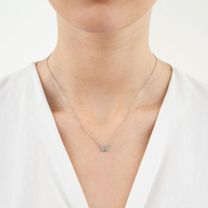 Vlinder Necklace 40 cm - Silver