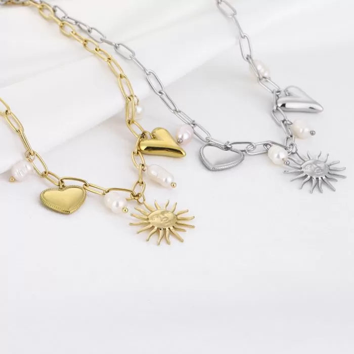 Bedels Sunshine Necklace 40 cm - Silver