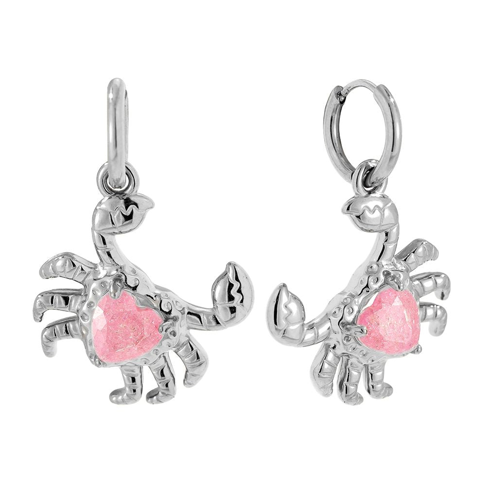 Crab Earrings - Silver