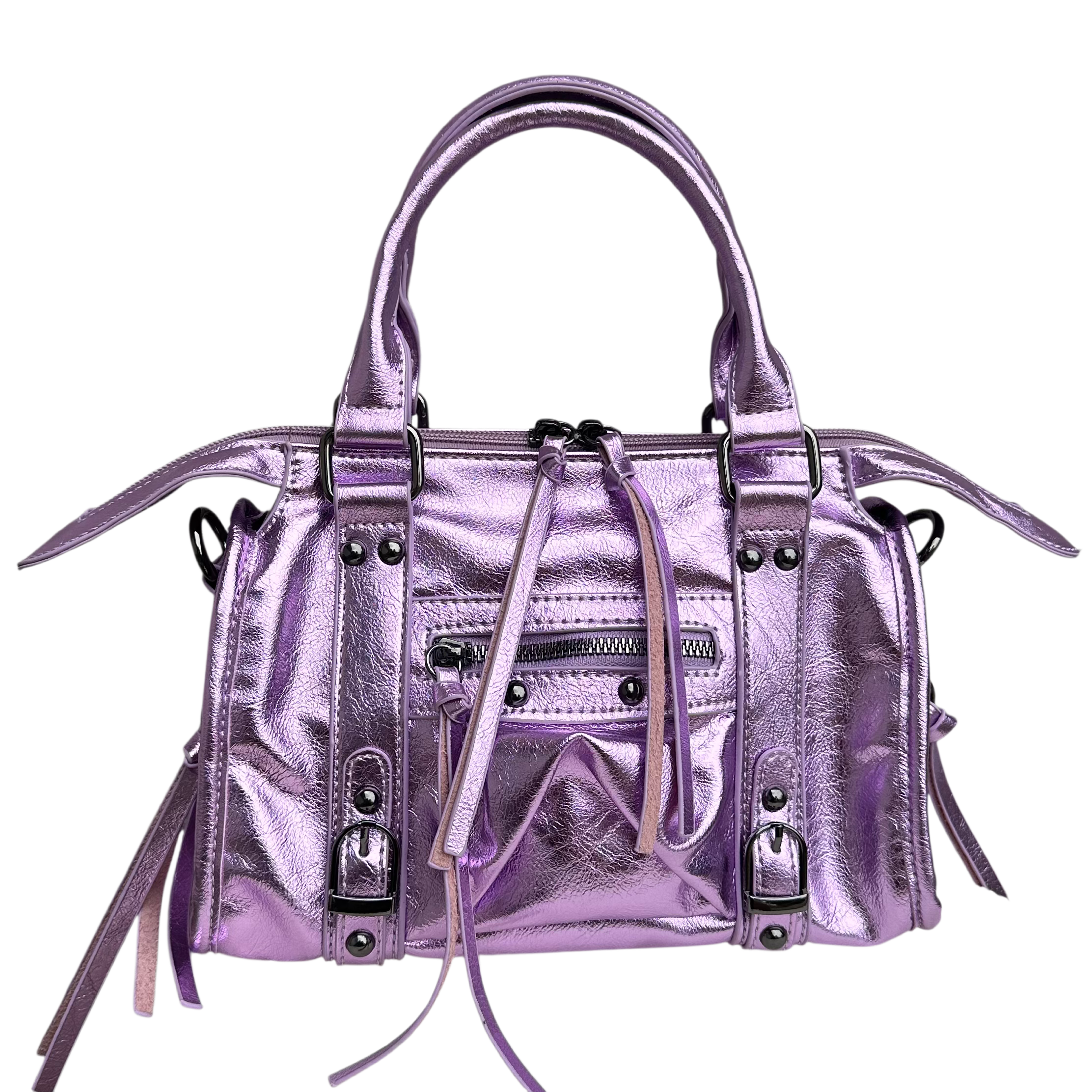 Liv Glowy Medium Tas - Glitter Lila