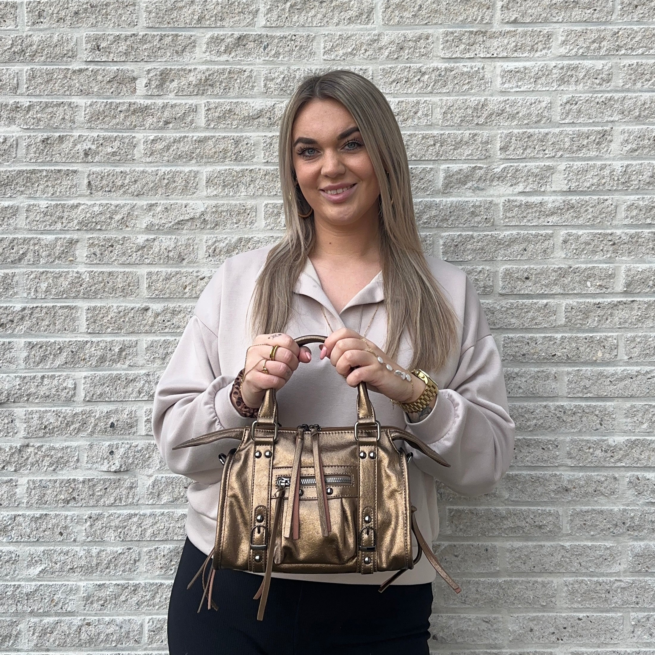 Liv Glowy Medium Tas - Metallic Bronze
