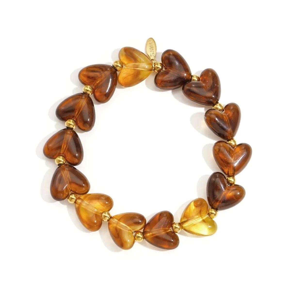 Rosa Light Brown Bracelet - Gold