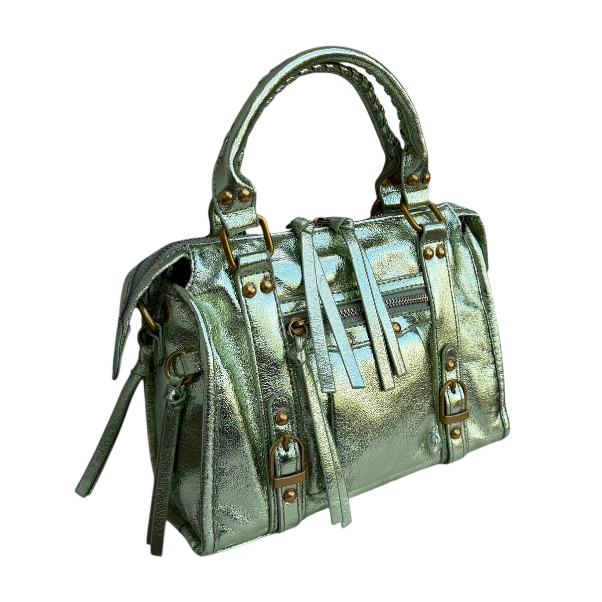Liv Glitter Medium Tas - Appeltjes Groen