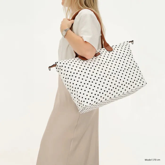 Charm London Buckingham Tas - Polka Dot Wit