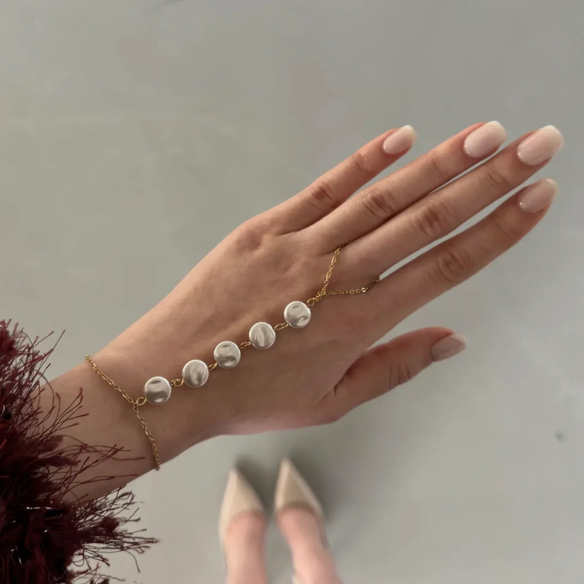 Handchain Coin Parels - Gold