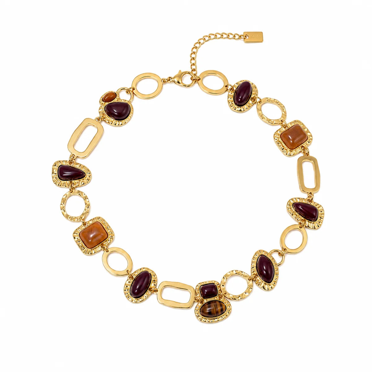 Puck Brown Necklace 42 cm - Gold