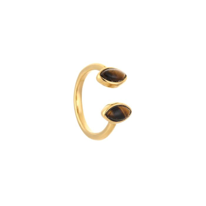Livia Bruin Ring - Gold