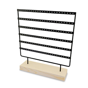 Oorbellen Display 6 Rij - Zwart