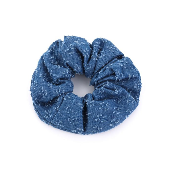 Jeans Denim Scrunchie - Donker Blauw